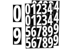 TOWNSTIX 200 Piezas, 75 mm - Pegatinas Números Adhesivos, Vinilo Impermeable - Números Blancos