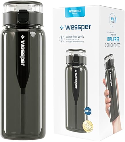 Borraccia BRITA Active Con Filtro - 600 Ml, 2 Filtri MicroDisc, Senza BPA, Per Acqua Pura In Movimento