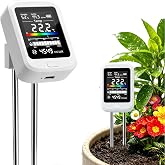 Mcbazel 6 in 1 Soil Meter, Soil Fertility Meter/pH/Sunlight/Ambient | 6 in 1: pH 3-9, humidity, fertility, temperature, light