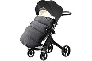 Aloskart Sacco Passeggino Invernale, Coprigambe Passeggino Universale Grande, Sacco Nanna Passeggino Universale, Coprigambe Invernale, Sacco a pelo Passeggino Grande (Grigio Scuro-2024)