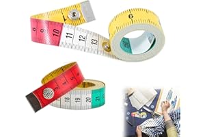 BYYT Lot de 2 mètres à ruban de couturière de 150 cm, mètre ruban pour corps, mètre ruban de couturière, ruban souple avec bouton, mètre ruban pour le corps, pour la maison, les artisans, les couturiers,