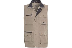 shelikes Men's Gilet Safari Hiking Outdoor Waistcoat Jacket Sleeveless Coat Gilets