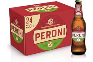 Peroni Birra Senza Glutine, Cassa Birra con 24 Birre in Bottiglia da 33 cl, 7.92 L, Gusto Moderatamente Amaro, Gradazione Alcolica 4.7% Vol