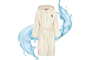 Smithy | Bademantel Kinder Mädchen Junge | Raupe Nimmersatt | BIO Baumwolle Frottee GOTS | Produktion Europa