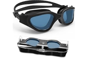 HotSrace Occhialini da Nuoto Polarizzati,Occhialini Piscina Protezione UV Impermeabile Anti-Nebbia Comfort Fit per Uomo Donna Unisex Adulto Adolescenti