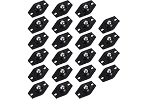 Zydiwo 22 Pezzi Selbstklebende Rollen Universal Rad 360 Grad Rotation Klebende Riemenscheibe Mini Drehräder Edelstahl für Aufbewahrungsbehälter Möbel Mülleimer (Nero)