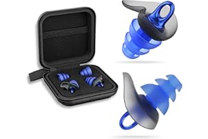 Hearprotek Ear Plugs for Swimming Adults, Silicone Waterproof Swimming Ear Plugs for Ear Protection, Custom-Fit Reusable Ear Plugs for Swimming, Bathing, Showering, Surfing, Kayaking(Blue)