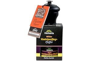 ‎HERBARIA Herbaria Set "Voatsiperifery-/ Madagaskar Pfeffer mit Peugeot-Pfeffermühle", 1er Pack (1 x 25 g)