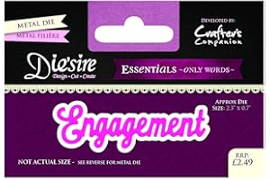 Crafter's Companion Diesire-Essentials Only Words-Engagement, Metal, 6.3 x 9.7 x 0.1 cm