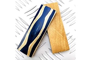 Aibote 1 Paio di Coltelli in Legno di Colore Manico Scale Maniglie in Legno Lastre Coltelli Personalizzati fai da te Materiale Strumenti per Lame Vuote Gioielli Fabbricazione (C, 160X50X10MM)