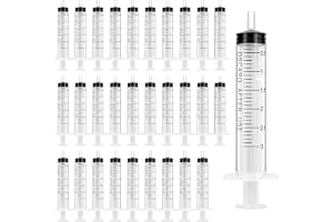 OFFCUP Plastspruta, 30 stycken engångssprutor 3 ml, foderspruta, plastkrök | för liten husdjursmatning motorolja eller bromsvätska [Ej medicinskt bruk]
