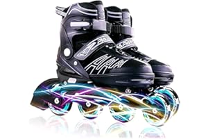 E-RIDES Inline Skates für Kinder Erwachsene, Verstellbare Rollschuhe, Blinkende Inliner für Kinder mit PU Rädern, Roller Skates Mädchen Jungen Herren Damen