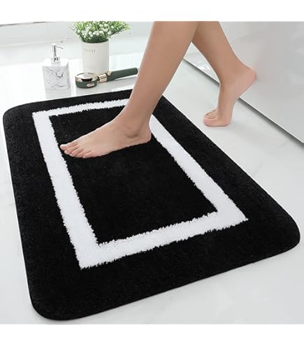 Homaxy Antislip badmat, badkamertapijt, wasbaar, hoogpolig, badmat, pluizige microvezel, badmat, 40 x 60 cm, marineblauw Homaxy Antislip badmat, badkamertapijt, wasbaar, hoogpolig, badmat, pluizige microvezel, badmat, 40 x 60 cm, marineblauw