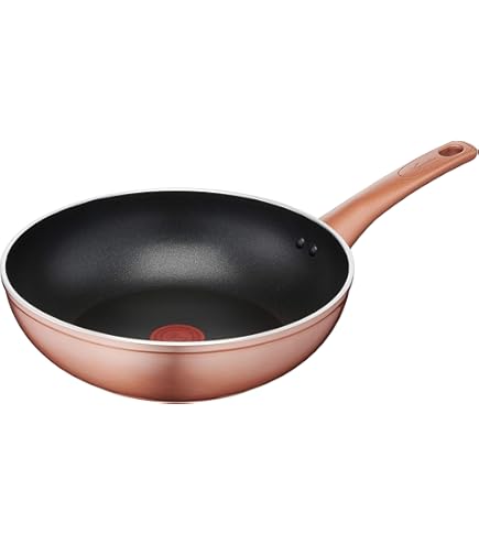 Aro Padella Wok Rotonda 30 Cm – 2 Strati Antiaderente Xylan (DuPont), Manico Ergonomico - 2