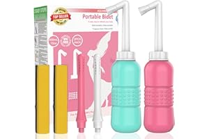 TONELIFE 2PCS 2in1 Female Rinser (Bidet Tip + Douche Tip) Intimate Wash for Women Travel Bidet Bottle 450 ml 15oz Portable Bidets Sprayer