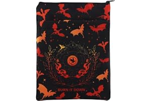 JNIAP Fantasy Dragon Book Sleeve Dragon Book Lover Gifts Burn It Down YA Fantasy Book Cover Dragon Riders Book Sleeve (Burn It Down BS)