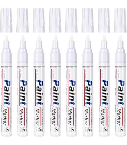 edding 8750 industry paint marker - zwart - 10 stiften - ronde punt 2-4 mm - lakmarker voor het schrijven op stoffige, licht olieachtige oppervlakken, banden, metaal, glas en hout -watervast