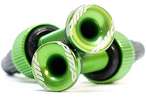 PMP Válvulas Tubeless MTB Universales con Tapa de extracción del núcleo integrada | Base cónica Compatible con Mousse | Tuerca Reforzada para Uso sin Herramientas | Presta estándar | 50 mm | Colores