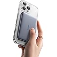 Baseus Picogo AM41 Power Bank, Ultra Slim 10000 mAh Qi2 Magsafe Powerbank 15 W Wireless, PD 27 W Quick Charge, Mini Magnetic External Battery with USB C Cable for iPhone 16/15/14/13/12, Space Grey