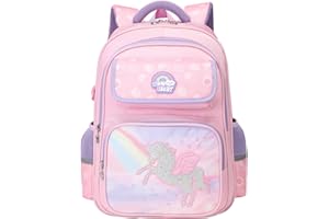 Tanou Plecak szkolny dla dziewcząt i chłopców, 16 cali, dla chłopców do szkoły podstawowej, oddychający plecak szkolny z odblaskowymi paskami, dla dzieci, klasa 1-4