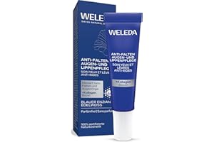 ‎WELEDA WELEDA Bio Anti Falten Augenpflege & Lippenpflege Blauer Enzian & Edelweiß - Naturkosmetik Augencreme/Lippencreme mindert tiefe Falten, Augenringe, Tränensäcke & Schwellungen (vegan, 10ml)