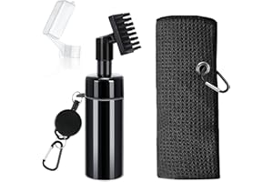 RHHGHY Golf Club Cleaner Brush, Golf Cleaning Kit With Water Spray Bottle And Golf Towels For Golf Bags With Clip, Golf Brush Cleaner With Clip, Accessories Golf Gift For Men