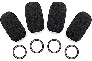Voarmaks Juego de 4 fundas de espuma para micrófono y juntas tóricas compatibles con Audeze Maxwell, Astro A50/A40 TR, Corsair Virtuoso LE/Void Pro, Razer Blackshark, Antlion Modmic micrófono,