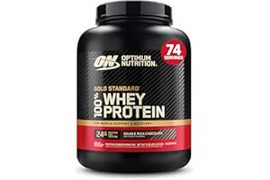 Optimum Nutrition Gold Standard 100% Whey, Protéine en Poudre, Goût Double Chocolat Riche, 2.26kg, 73 Doses