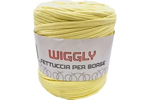filati italiani fettuccia per borse Wiggly colori moda, ideale per uncinetto per creare runner, tappeti, borse e molto altro (aragosta - 313)