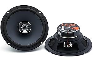 Hertz X 165 – Coppia di Altoparlanti Coassiali 2 Vie da 165 mm, 220W Peak, 55W RMS, 4 Ohm, Cono in Carta Pressata Idrorepellente, Tweeter in PEI da 24 mm, Installazione DIN Facile