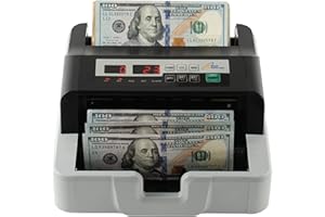 Royal Sovereign USD High Speed Bill Counter with UV/MG Counterfeit Detection, High Volume Money Counter, Add and Batch Mode (RBC-100N)