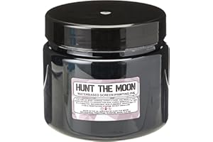 HUNT THE MOON Screen Printing Water Based Ink for Fabric Paper & Card - 1000ml Jet Black