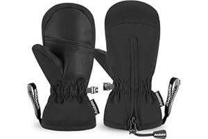 Andake Guantes de Esquí para Niños, 3M Thinsulate 2-6 años Niños y ​Niñas Manoplas Mitones Impermeable Nieve Anti-Viento Guantes de Invierno para Esquiar Deportes