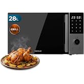 Cecotec Digital Microwave with Grill 28L Proclean 2800. 900W, Grill 1200W, Convection 2200W, 8 Programs, 5 Power Levels, Plat