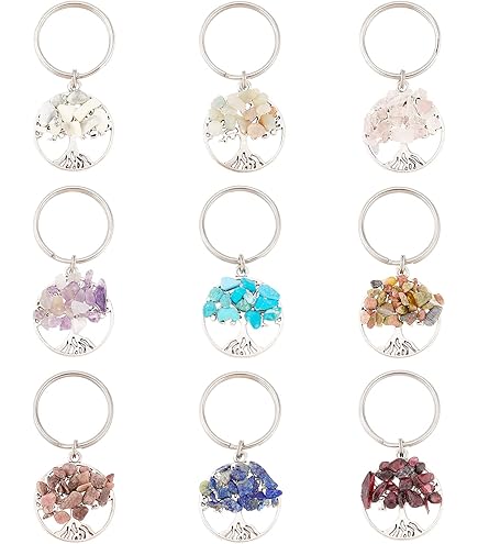 8 Stück Baum Des Lebens Anhänger - Vergoldet Mit Zirkonia Für DIY Schmuck