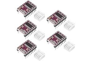 AOICRIE 5pcs DRV8825 Stepper Motor Driver Module with Heatsink for 3D Printer Rrerap Ramps 1.4 A4988 StepStick