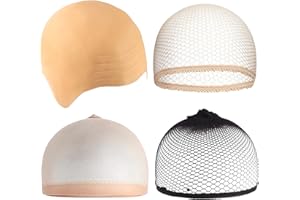 EHDWXVZM 1 czepek pod perukę, 3 sztuki siatek na włosy, chłopięca czapka półłysa, czepek cosplay, męski lateks czepek pod perukę