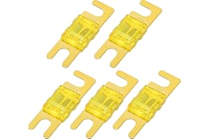 X AUTOHAUX 5 Piezas 20A AFS Pequeño ANL Fusibles para Coche Camión Motocicleta Barco Audio CD