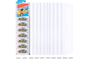 JINGHANGER 10 Sets Modelos de Coche de Vitrina para Montaje en Pared Estantería de Almacenamiento de plástico Organizador de Coche de Juguete de fundición a presión con blíster 42,5x11,2 cm