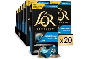 L'OR Espresso Cápsulas de Café Espresso Decaffeinato | Intensidad 6 | 200 Cápsulas Compatibles Nespresso (R)