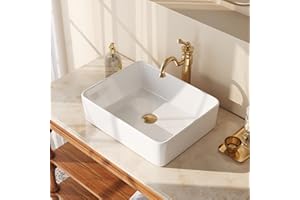 DEER VALLEY DeerValley DV-1V031 Lavabo rectangulaire en céramique blanc au-dessus du comptoir salle de bains