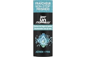 Lenor Unstoppables, Parfum de Linge en Perles pour Lessive, 16 Lavages, Parfum Aérien, Fraîcheur Non-stop jusqu'à 12 Semaines de Stockage