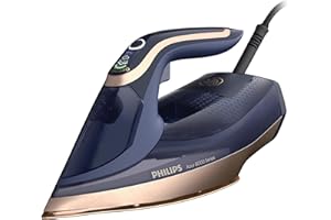 Philips Azur 8000 Steam Iron, 3000W Power, Turbo Boost Steam 260g, 85g/min Continuous Steam, Intelligent Steam Sensor, 350ml Tank, Auto Shut-Off, Vertical Steam Shots, Dark Blue (DST8050/26)