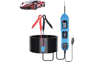 TERRIFI Automotive Circuit Tester, 3.5-36V DC, LCD Digital Display, Illuminating Lights, Dual Color Polarity Indicator, Bidirectional Voltage Tester, Fuse Tester Electric Tool for Car Repair