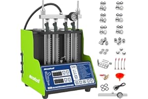 Mr CARTOOL V309 Machine Nettoyage D'injecteurs, Kit de Testeur D'injection Nettoyeur Système Carburant à Ultrasons avec 4 Cylindres pour Essence Diesel Voiture et Moto
