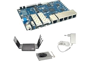 youyeetoo BPI-R3 platforma rozwojowa routera z MediaTek MT7986, pamięć 8G EMMC, 2 x SFP 2,5 GbE / 5X RJ45 GbE (z metalową obudową, zasilaczem, wbudowanym wentylatorem)