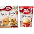 Betty Crocker Velvety Vanilla Cake Mix 425g with Betty Crocker Vanilla Buttercream Style Icing 400g