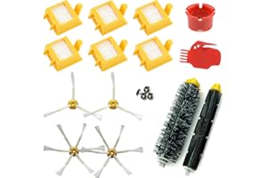 ASP ROBOT MIRTUX Kit de Recambios Compatible con Roomba serie 700 - Repuestos para Roomba 720, 750, 760, 765, 770, 775, 776, 780, 785, 790...(Todos los modelos) - Pack de Rodillos, Filtros, Cepillos Laterales