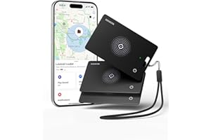 LULULOOK Wiederaufladbar Air Tag Karte 3er Pack, Dünne Geldbörsen Smartcard Tracker für Apple Wo Ist? (iOS NUR), Bluetooth Tracker Karte für Wallet, Reisepässe, Gepäck, IP68 Wasserdicht