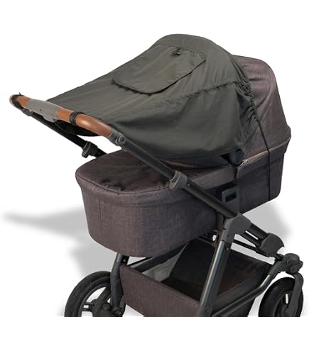 jako o sonnensegel kinderwagen mit Seitenschutz – UV Schutz 50+ - Sonnenschutz für Buggy – Universal Baby Sonnenverdeck Clubstyle Color:R_Smoke-Grey Deity TMAC Pedals -